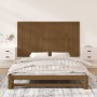 Cabecero cama pared madera maciza pino marrón miel 159,5x3x90cm de vidaXL, Cabeceros y pies de cama - Ref: Foro24-824901, Pre...