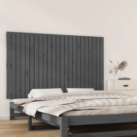 Gray pine solid wood wall bed headboard 147x3x90 cm by vidaXL, Headboards and footboards - Ref: Foro24-824895, Price: 98,99 €...