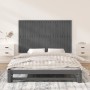 Gray pine solid wood wall bed headboard 147x3x90 cm by vidaXL, Headboards and footboards - Ref: Foro24-824895, Price: 73,04 €...