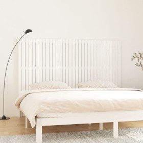 Solid white pine wood wall bed headboard 204x3x110cm by vidaXL, Headboards and footboards - Ref: Foro24-824929, Price: 170,99...