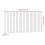 Cabecero de cama de pared madera maciza de pino 166x3x90 cm de vidaXL, Cabeceros y pies de cama - Ref: Foro24-824908, Precio:...