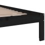 Black solid wood bed frame 140x190 cm by vidaXL, Beds and slatted bases - Ref: Foro24-814738, Price: 128,74 €, Discount: %