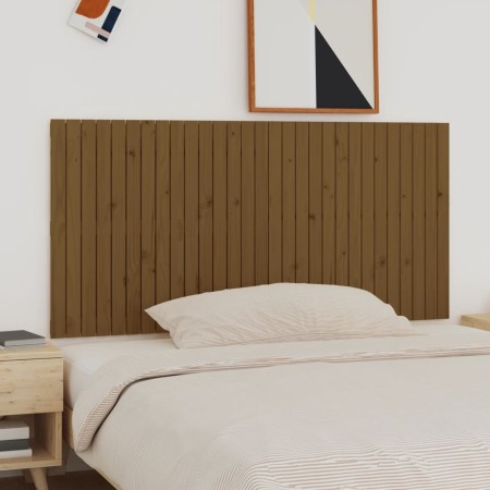 Solid pine wood wall bed headboard honey brown 185x3x90 cm by vidaXL, Headboards and footboards - Ref: Foro24-824916, Price: ...