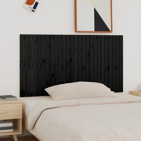 Cabecero de cama de pared madera maciza pino negro 166x3x90 cm de vidaXL, Cabeceros y pies de cama - Ref: Foro24-824912, Prec...