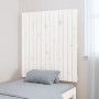 Solid white pine wood wall bed headboard 82.5x3x90 cm by vidaXL, Headboards and footboards - Ref: Foro24-824904, Price: 46,05...