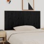 Solid black pine wood wall bed headboard 185x3x90 cm by vidaXL, Headboards and footboards - Ref: Foro24-824917, Price: 131,60...