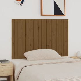 Solid pine wood wall bed headboard honey brown 140x3x90 cm by vidaXL, Headboards and footboards - Ref: Foro24-824921, Price: ...