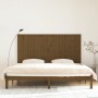 Solid pine wood wall bed headboard honey brown 204x3x110 cm by vidaXL, Headboards and footboards - Ref: Foro24-824931, Price:...