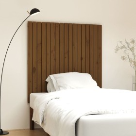 Honey brown pine wood wall bed headboard 108x3x110 cm by vidaXL, Headboards and footboards - Ref: Foro24-824926, Price: 104,9...