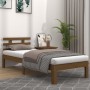 Estructura de cama madera maciza marrón miel 90x200 cm de vidaXL, Camas y somieres - Ref: Foro24-814742, Precio: 85,57 €, Des...