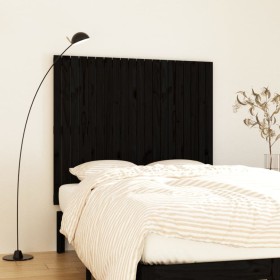 Solid black pine wood wall bed headboard 127.5x3x110 cm by vidaXL, Headboards and footboards - Ref: Foro24-824942, Price: 94,...