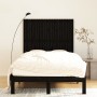 Solid black pine wood wall bed headboard 127.5x3x110 cm by vidaXL, Headboards and footboards - Ref: Foro24-824942, Price: 94,...