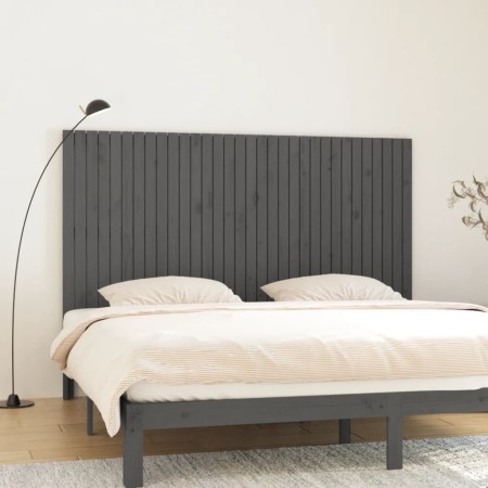 Gray pine solid wood wall bed headboard 204x3x110 cm by vidaXL, Headboards and footboards - Ref: Foro24-824930, Price: 170,99...