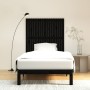 Solid black pine wood wall bed headboard 108x3x110 cm by vidaXL, Headboards and footboards - Ref: Foro24-824927, Price: 104,6...