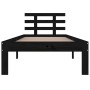 Estructura de cama madera maciza negro 90x200 cm de vidaXL, Camas y somieres - Ref: Foro24-814743, Precio: 89,15 €, Descuento: %