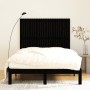 Solid black pine wood wall bed headboard 140x3x110 cm by vidaXL, Headboards and footboards - Ref: Foro24-824972, Price: 133,4...