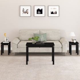 Stackable tables 3 pieces solid black pine wood by vidaXL, Side tables - Ref: Foro24-824982, Price: 58,99 €, Discount: %