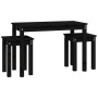 Stackable tables 3 pieces solid black pine wood by vidaXL, Side tables - Ref: Foro24-824982, Price: 58,99 €, Discount: %