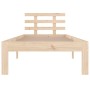 Solid wood bed frame 100x200 cm by vidaXL, Beds and slatted bases - Ref: Foro24-814744, Price: 64,26 €, Discount: %