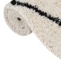 Alfombra de pelo largo negro y crema 140x200 cm de vidaXL, Alfombras - Ref: Foro24-342148, Precio: 63,04 €, Descuento: %