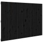 Cabecero de cama pared madera maciza pino negro 159,5x3x110 cm de vidaXL, Cabeceros y pies de cama - Ref: Foro24-824952, Prec...