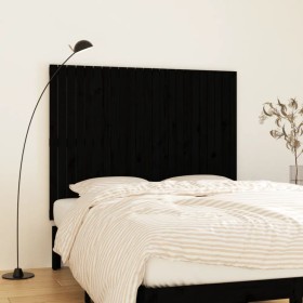 Solid black pine wood wall bed headboard 146.5x3x110 cm by vidaXL, Headboards and footboards - Ref: Foro24-824947, Price: 95,...