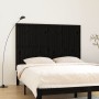 Cabecero de cama de pared madera maciza pino negro 166x3x110 cm de vidaXL, Cabeceros y pies de cama - Ref: Foro24-824962, Pre...