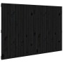 Cabecero de cama de pared madera maciza pino negro 166x3x110 cm de vidaXL, Cabeceros y pies de cama - Ref: Foro24-824962, Pre...