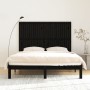 Solid black pine wood wall bed headboard 166x3x110 cm by vidaXL, Headboards and footboards - Ref: Foro24-824962, Price: 116,1...