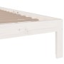 White solid wood bed frame 100x200 cm by vidaXL, Beds and slatted bases - Ref: Foro24-814745, Price: 103,12 €, Discount: %