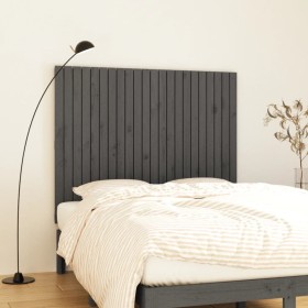 Gray pine solid wood wall bed headboard 140x3x110 cm by vidaXL, Headboards and footboards - Ref: Foro24-824970, Price: 124,51...