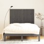 Cabecero de cama de pared madera maciza pino gris 140x3x110 cm de vidaXL, Cabeceros y pies de cama - Ref: Foro24-824970, Prec...