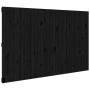 Cabecero de cama pared madera maciza pino negro 185x3x110 cm de vidaXL, Cabeceros y pies de cama - Ref: Foro24-824967, Precio...