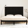 Solid black pine wood wall bed headboard 185x3x110 cm by vidaXL, Headboards and footboards - Ref: Foro24-824967, Price: 156,7...