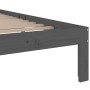 Gray solid wood bed frame 100x200 cm by vidaXL, Beds and slatted bases - Ref: Foro24-814746, Price: 95,31 €, Discount: %