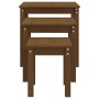 Stackable tables, set of 3, made of solid pine wood in honey brown color. by vidaXL, Side tables - Ref: Foro24-824976, Price:...