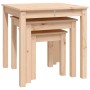 Stackable tables 3 units solid pine wood by vidaXL, Side tables - Ref: Foro24-824973, Price: 73,53 €, Discount: %