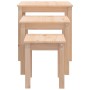 Stackable tables 3 units solid pine wood by vidaXL, Side tables - Ref: Foro24-824973, Price: 73,53 €, Discount: %