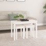 Stackable tables 3 pieces solid white pine wood by vidaXL, Side tables - Ref: Foro24-824979, Price: 79,64 €, Discount: %