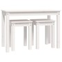 Stackable tables 3 pieces solid white pine wood by vidaXL, Side tables - Ref: Foro24-824979, Price: 79,64 €, Discount: %