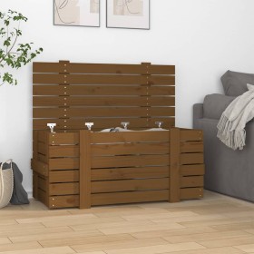 Honey brown solid pine wood storage box 91x40.5x42 cm by vidaXL, Storage baskets - Ref: Foro24-825001, Price: 78,77 €, Discou...