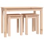 Stackable tables 3 units solid pine wood by vidaXL, Side tables - Ref: Foro24-824978, Price: 66,86 €, Discount: %