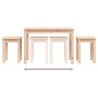 Stackable tables 3 units solid pine wood by vidaXL, Side tables - Ref: Foro24-824978, Price: 66,86 €, Discount: %