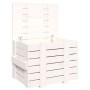 Caja de almacenaje madera maciza de pino blanca 58x40,5x42 cm de vidaXL, Cestas para almacenaje - Ref: Foro24-824994, Precio:...