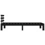 Black solid wood bed frame 100x200 cm by vidaXL, Beds and slatted bases - Ref: Foro24-814748, Price: 88,11 €, Discount: %