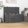 Solid pine wood storage box in gray, 91x40.5x42 cm by vidaXL, Storage baskets - Ref: Foro24-825000, Price: 106,48 €, Discount: %