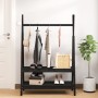 Solid black pine wood coat rack 100x45.5x150 cm by vidaXL, Hat and coat racks - Ref: Foro24-824992, Price: 104,91 €, Discount: %