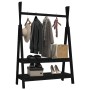 Solid black pine wood coat rack 100x45.5x150 cm by vidaXL, Hat and coat racks - Ref: Foro24-824992, Price: 104,91 €, Discount: %