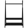 Solid black pine wood coat rack 100x45.5x150 cm by vidaXL, Hat and coat racks - Ref: Foro24-824992, Price: 104,91 €, Discount: %