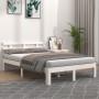 Estructura de cama madera maciza blanco 120x200 cm de vidaXL, Camas y somieres - Ref: Foro24-814750, Precio: 125,66 €, Descue...